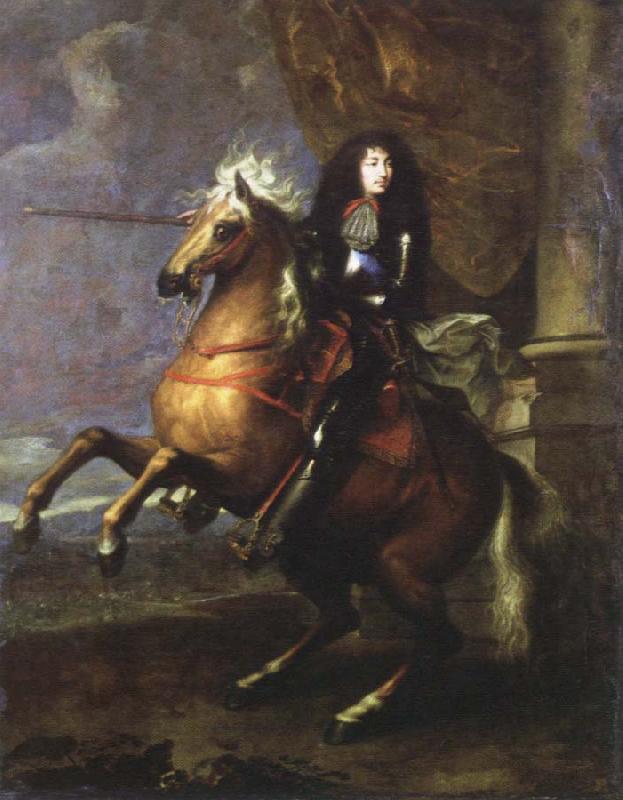Charles Lebrun equestrian portrait of louis xlv France oil painting art